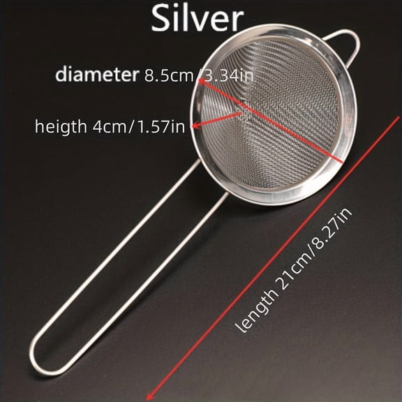 Stainless Steel Fine Mesh Conical Strainer Rust-Proof Cocktail Strainer for Smooth Beverages, Juices & Tea, Ergonomic Handle, Dishwasher Safe Bar Tool
