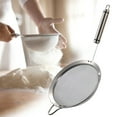 thumbnail image 1 of Stainless Steel Fine Mesh Filter Screen Juicer Strainer Spoon | Heat-Resistant Handle | Sturdy Rustproof Kitchen Tool | Dense Mesh Foam Separator | 1 Pack, 1 of 7