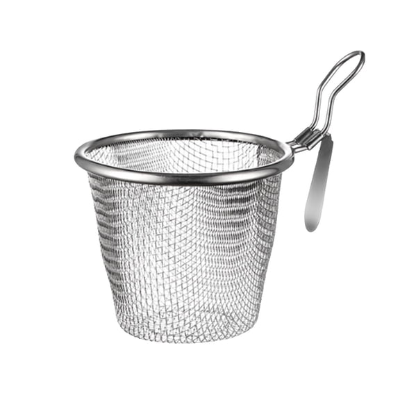 Stainless Steel Fine Mesh Pasta Strainer And Blanching Insert With Hanging Handle For Kitchen Cooking