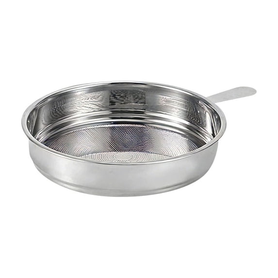 Stainless Steel Fine Mesh Strainer,3.86" Cooking Oil Filter Sieve, Grease Colander with Handle, Kitchen Sieve, Frying Oil Strainer, Fine Mesh Filter Basket, Cooking Draining Sieve
