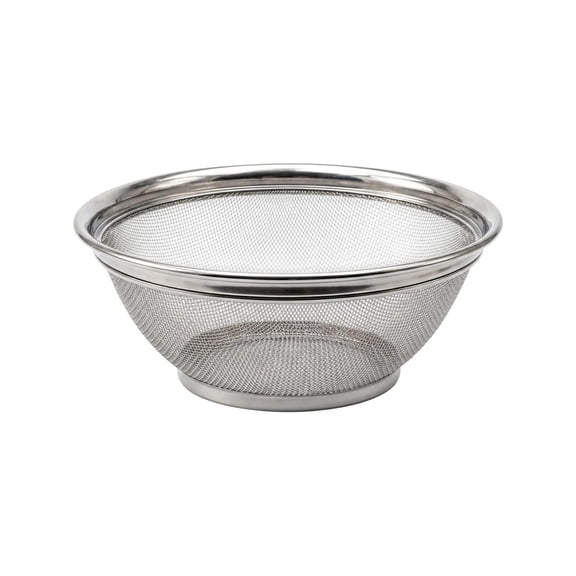 Stainless Steel Fine Mesh Strainer, Durable Rust-Resistant Mesh Colander, Ergonomic Handle Rice Colander, Metal Net Baskets with Resting Base, Dishwasher Safe with Stable Design, 1 Pc, 8.66 Inches