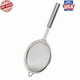 thumbnail image 1 of Stainless Steel Fine Mesh Strainer Rinsing Sifting Draining Kitchen Tool 6In New, 1 of 6