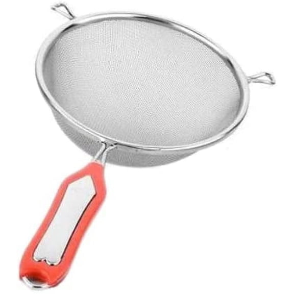 Stainless Steel Fine Mesh Strainer with Reinforced Frame and Handle Grip - Designed for Chefs Kitchens & Your Home - 8 Inch (Approx.)