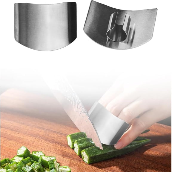 Stainless Steel Finger Guard, Finger Protector Finger Guard For Cutting Kitchen Tool Finger Guards for Cutting Food, Protector Avoid Hurting When Cutting, Slicing and Dicing in Kitchen