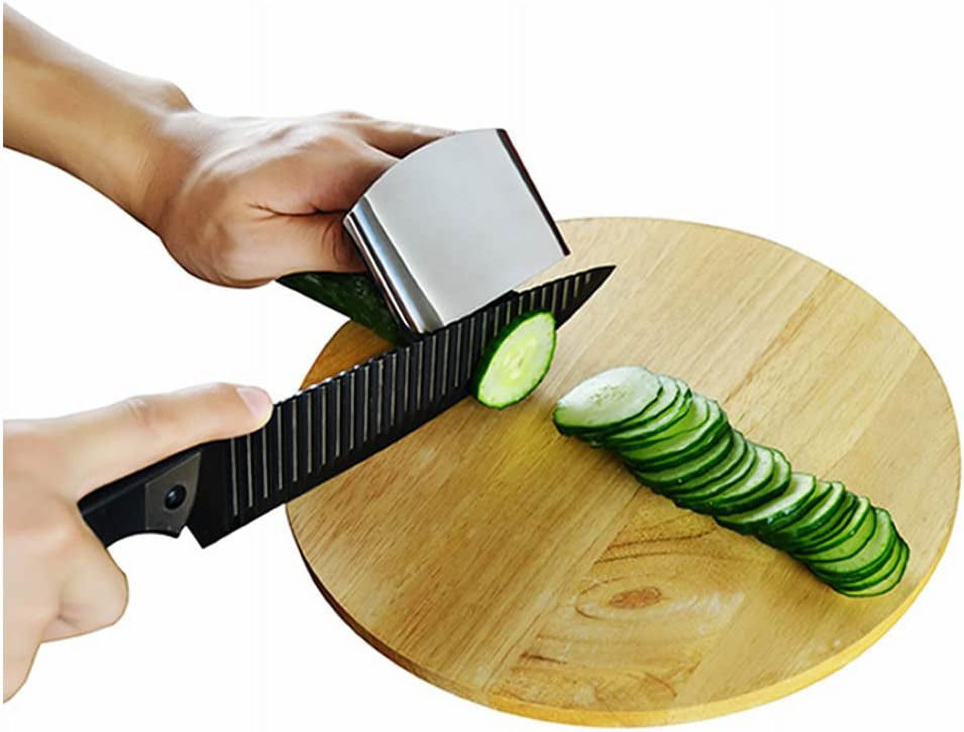1Pcs Onion Holder Slicer, 2pcs Finger Guard, Holder Slicer Vegetable for Onion, Tomato, Lemon, Meat, Onion Cutting Tool Stainless Steel Cutting