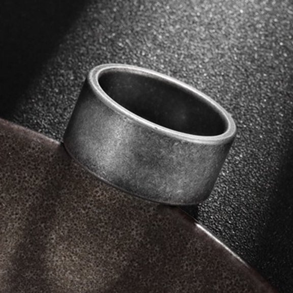 Stainless Steel Finger Rings for Men Silver 10mm Inner Diameter: 22.3mm