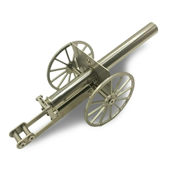 Stainless Steel Firecracker Artillery Cannon Model - Desktop Ornament & Novelty Gift for Military Fans