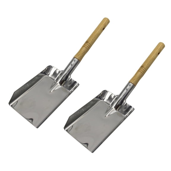 Stainless Steel Fireplace Chimney Shovel Set 2Pcs Tools For Quick Ash Cleanup In Fireplaces Fire Pits And Wood Stoves