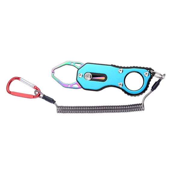 Stainless Steel Fish Grip Grabber Lightweight Fish Holder Tool Portable Fish Lip Gripper With Lanyard Fishing Gear