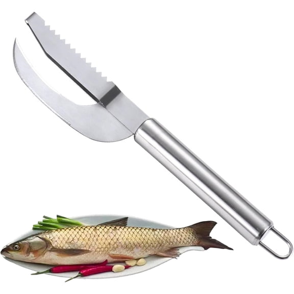 Stainless Steel Fish Maw Knife Multifunction Seafood Cutter Scraper Descaler with Sharp Blade Ergonomic Handle Durable Rustproof Kitchen Tool for Cleaning and Preparation