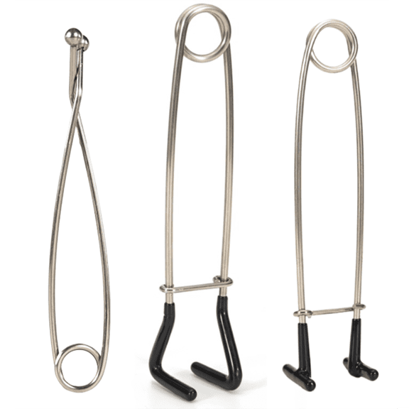 Stainless Steel Fish Mouth Opening Expander - Fish Lifting Hook Control Device for Deep Throat Fish Hook Remover Fishing Tackle(Silver)