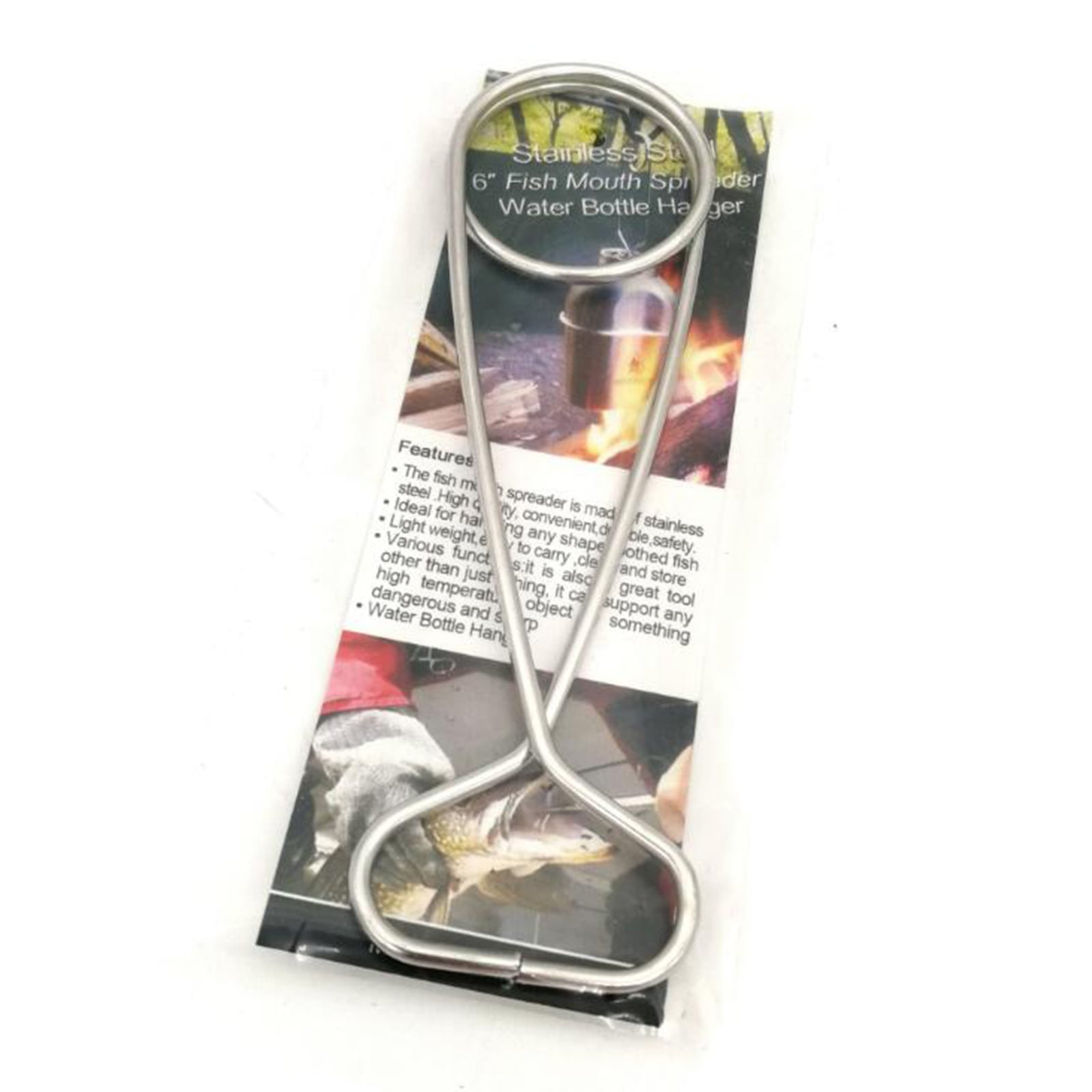 Stainless Steel Fish Mouth Spreader Water Bottle Hanger Fishing Jaw