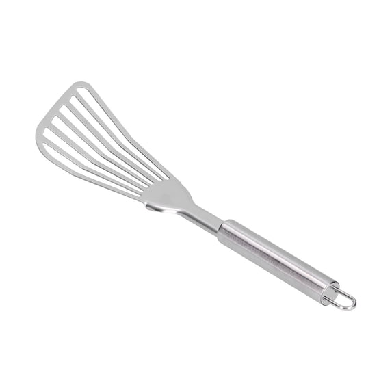 Stainless Steel Fish Spatula,Fish Turner Metal Spatula, 10.04 Inch,Ultra Thin Edge for Easy Turning & Flipping, Metal Kitchen Untensils with Ergonomic Non-Slip Handle, Dishwasher Safe(Silver)