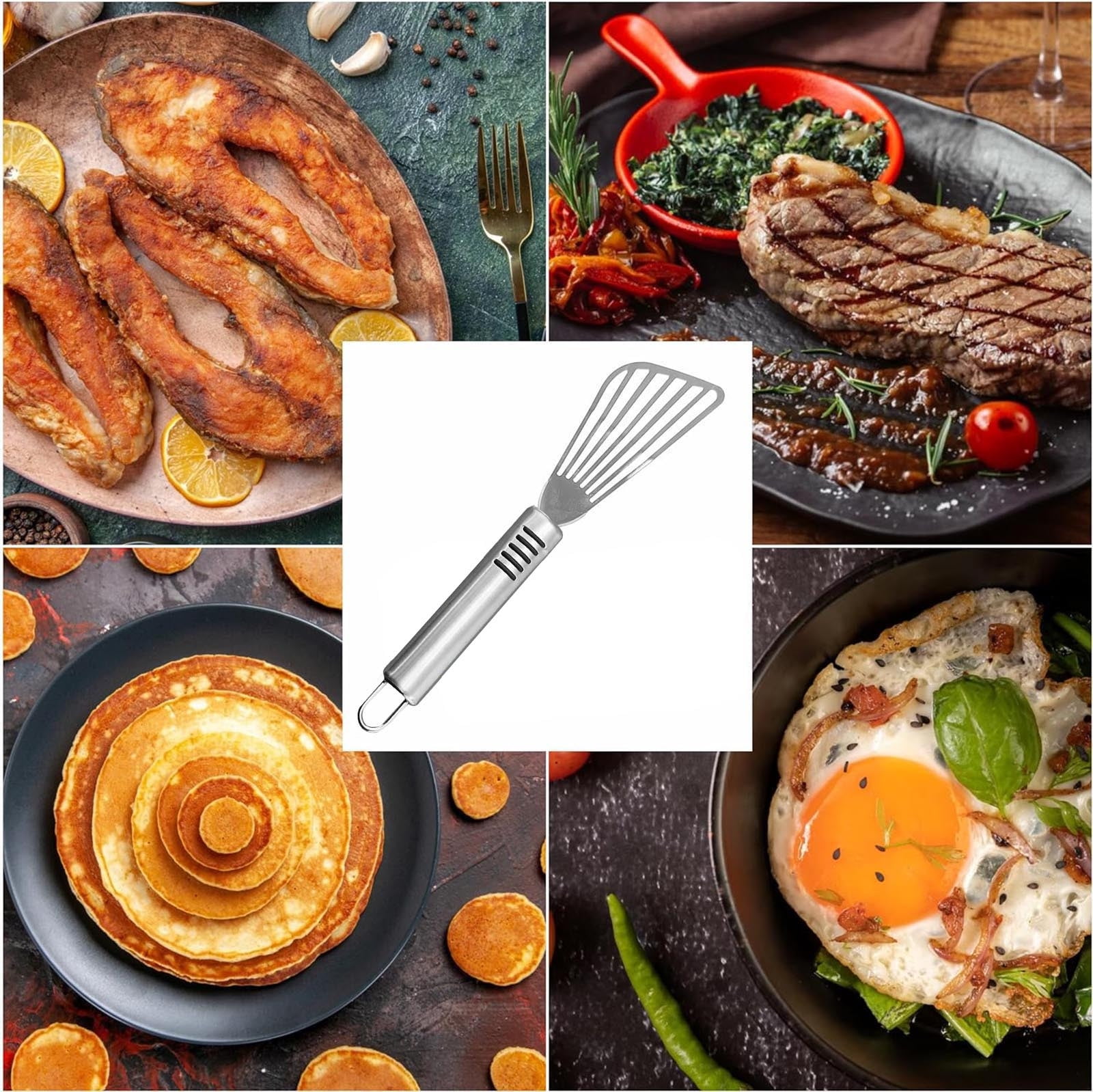 Stainless Steel Fish Spatula Non For Turning Frying And Grilling Cooker