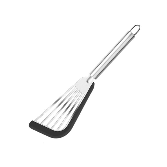 Stainless Steel Fish Spatulas - Stainless Steel Fish Turner with Silicone Tip for Delicate Fillets, Non-Scratch Kitchen Utensil for Grilling, Baking, and Pan Cooking