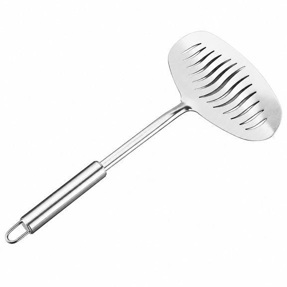 Stainless Steel Fish & Steak Turner - Multi-Functional Non-Scratch Flipping Spatula with Ergonomic Handle for Grilling, Frying, Baking - Durable Kitchen Tool for Home Cooks & Professional Chefs