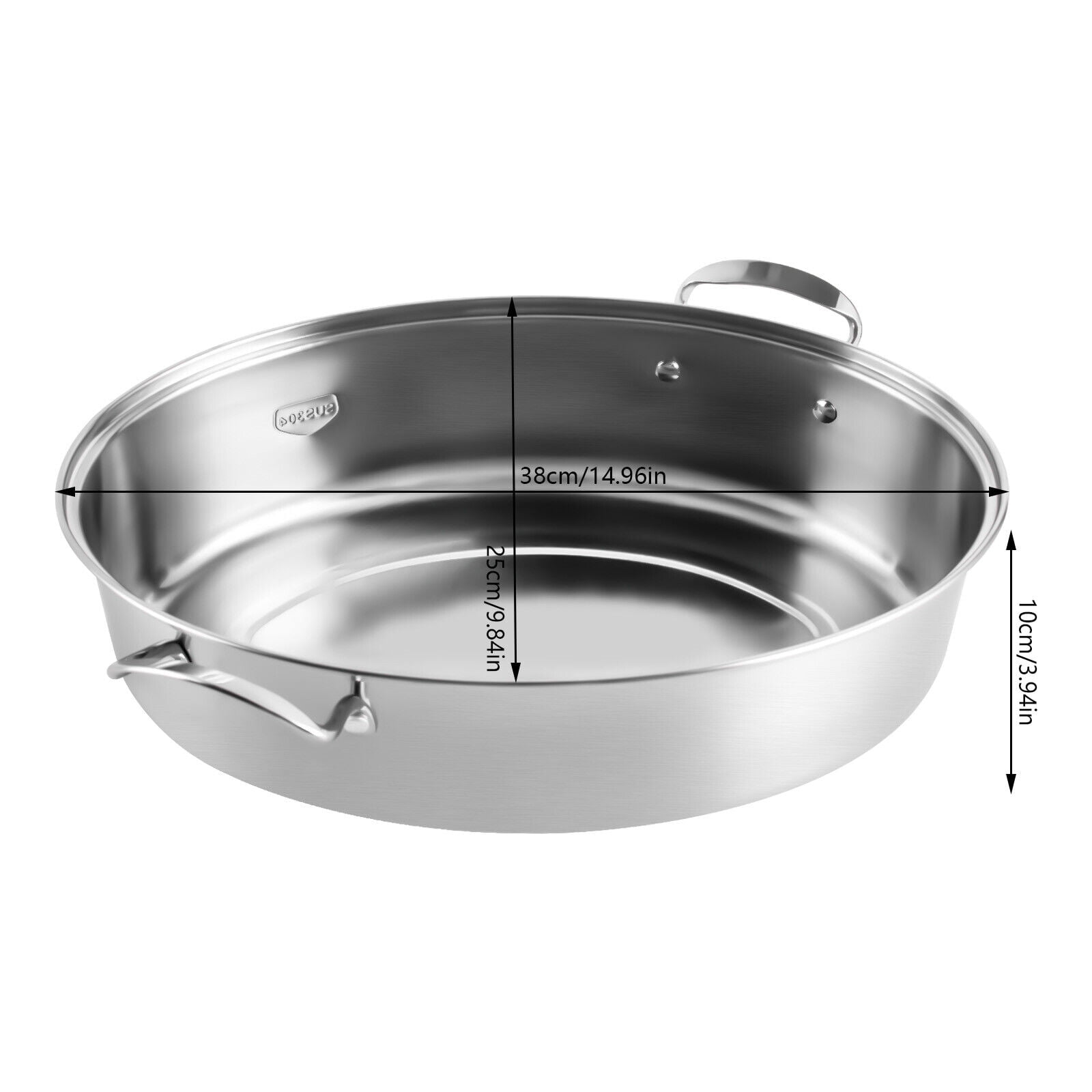 Stainless Steel Fish Steamer MultiUse Oval Cookware with Rack Multi
