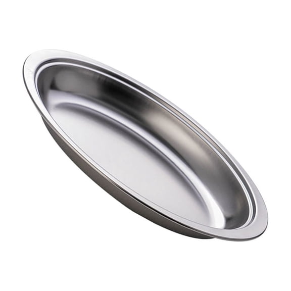Stainless Steel Fish Tray Oval Platter for Steaming Appetizers Multifunctional Serving Plate for Restaurant
