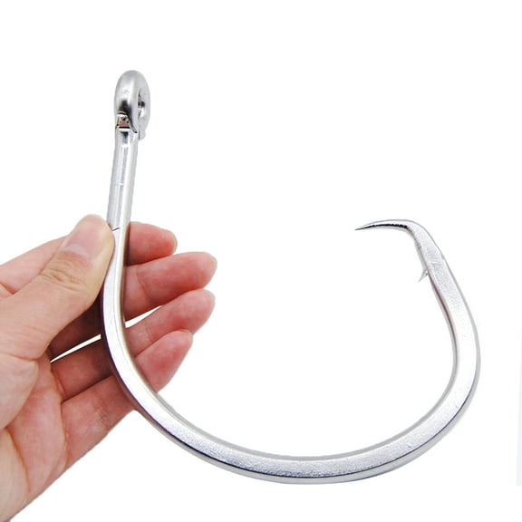 Stainless Steel Fishing Hook, Large, Strong, Thick, Big Fish, Tuna Fishhooks, Size 28, 0, 1Pc