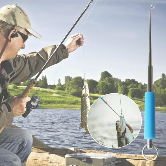 Stainless Steel Fishing Hook Remover Tool with Non-slip Aluminum Handle, Quick Release Design for Easy Hook Extraction & Line Protection, Ideal for Saltwater and Freshwater Anglers