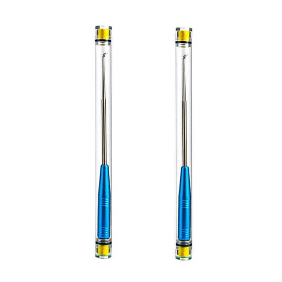 Stainless Steel Fishing Hook Remover Tool Set (2 Pack) with Self-Release Mechanism, One-Handed Fish Hook Extractor for Deep Throat Hooks, Rust-Resistant Unhooking Gear (4 Colors)