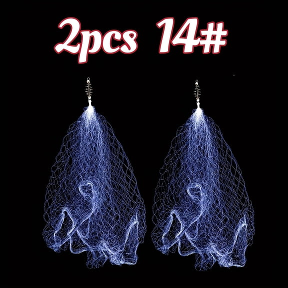 Stainless Steel Fishing Net Set Perfect for Fathers Day Gift, White, 2pcs, #14 (Size 14)