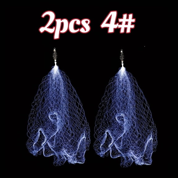 Stainless Steel Fishing Net Set Perfect for Fathers Day Gift, White, 2pcs, #4 (Size 4)
