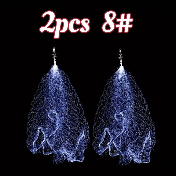 Stainless Steel Fishing Net Set Perfect for Fathers Day Gift, White, 2pcs, #8 (Size 8)