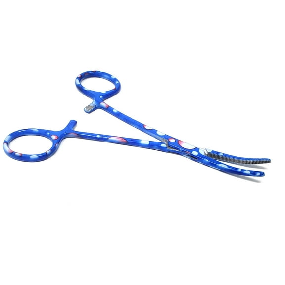 Stainless Steel Fishing Pliers Anglers Catch & Release Serrated Tool, Colorful Droplets 5.5" CRV