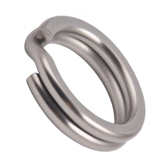 Stainless Steel Fishing Split Ring Connector Double Snap for Hard Bait Lures 50 Pack Silver 4.5mm - 16.5mm