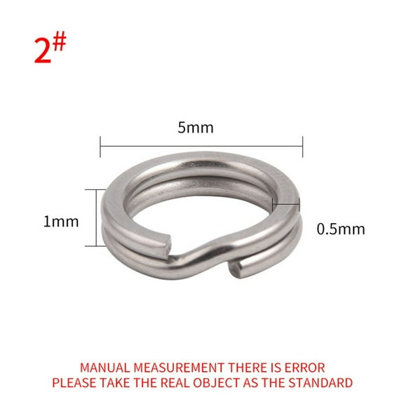 Stainless Steel Fishing Split Rings Double Loop Connector Snap Lure Accessories 4.5-16.5mm