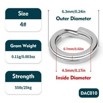 Stainless Steel Fishing Split Rings Exceptional Durability 100Pcs Pack