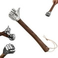 thumbnail image 1 of Stainless Steel Fist Shape Hammer For Home Car Outdoor Camping Rose Wooden Handle Craft Hammer Decorative Ornament Suitable Hand Tools Hardware Tool,for Halloween Household Use, 1 of 10