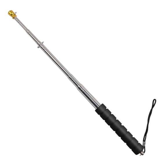 Stainless Steel Flagpole Extendable To 200cm Includes 8 Clip Secure Lanyard For Parades Equestrian Training