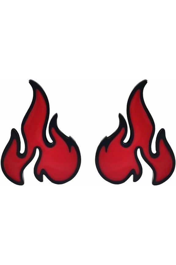 Stainless Steel Flame Burning Stud Earrings Trendy Personality Fire Eardrop for Women Men Teen Jewelry Accessories