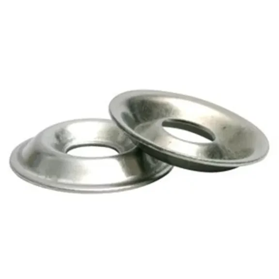 Stainless Steel Flange Cup Finishing Washer # 12, Qty -100