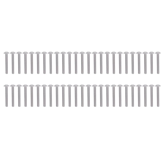 Stainless Steel Flanged Button Head Screw Set - A2-70 Grade, M5x40mm, 50 Pieces Socket Cap Bolt Kit