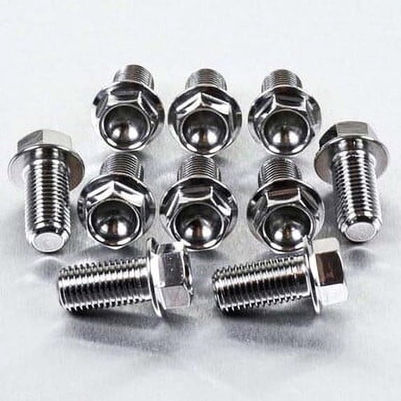 Stainless Steel Flanged Hex M10x(1.25mm)x25mm Pack x10