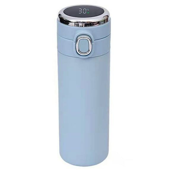 Stainless Steel Flask Vacuum Insulated Cup Drinking Bottle 350/420 Ml LED Screen Temperature Display Flask Water Bottle Perfect For Home Travel/ Stainless Steel Smart Thermos Cup Blue