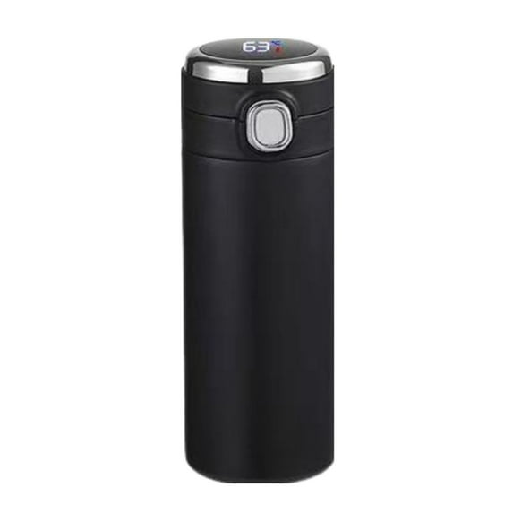 Stainless Steel Flask Vacuum Insulated Cup Drinking Bottle 350/420 Ml LED Screen Temperature Display Flask Water Bottle Perfect For Home Travel/ Stainless Steel Smart Thermos Cup Black