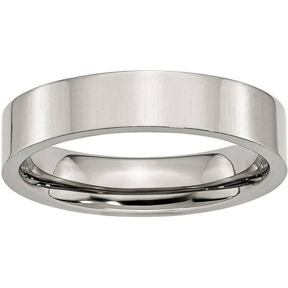 Stainless Steel Flat 5mm Polished Band