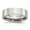 thumbnail image 1 of Stainless Steel Flat 6mm Polished Band Ring - Size 10, 1 of 2