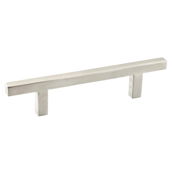 Stainless Steel Flat Bar Pull 3-3/4" (96mm) Inch Center to Center, Overall Length 6-5/16", Cabinet Hardware Handle
