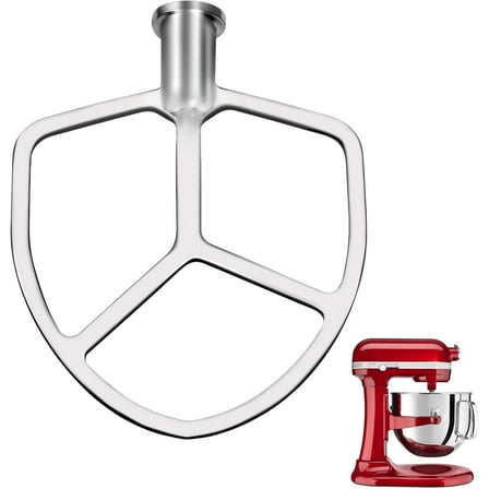 Stainless Steel Flat Beater Compatible with KitchenAid 6 Quart Bowl-Lift Stand Mixers