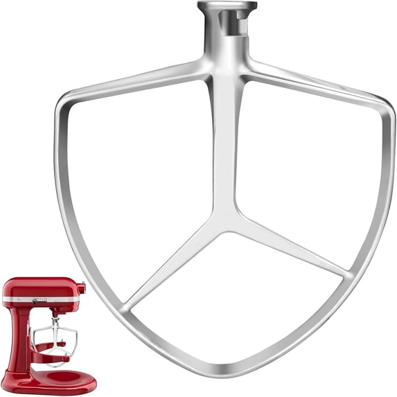 Stainless Steel Flat Beater Replacement for KitchenAid 7 Qt Bowl-Lift Mixers – Food Grade & Dishwasher Safe