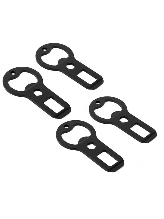 Stainless Steel Flat Bottle Openers,Small Keychain Beer Openers,Portable Kitchen Bottle Cap Remover,2.99 inch Mini Bottle Openers For Home, Restaurant, Bar Tools,Bartender Accessories,Black-4PCS