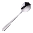 thumbnail image 1 of Stainless Steel Flat Handle Round Spoon, Thickened Dinner Spoon, Modern Sleek Design, Ideal for Serving Hot Dishes, Kitchenware Set, Dining Utensils, Heavy-duty Construction, Food-grade, 1 of 9