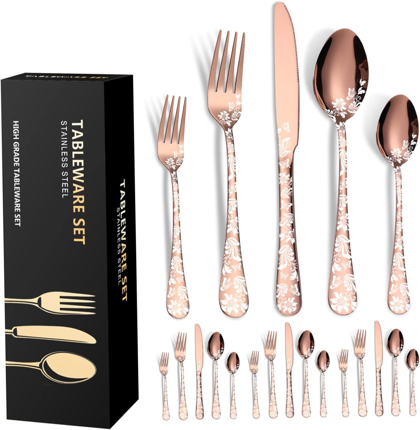 Stainless Steel Flatware Cutlery Set For 4 Dinner Flatware Set Eating