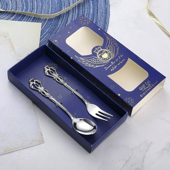 Stainless Steel Flatware Set 2-Piece Mirror Polished Cutlery – Vintage Hollow Handle, Spoon & Fork, Durable Rust-Resistant, Dishwasher , Silver, Home Dining