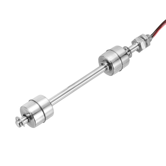 Stainless Steel Float Switch, 150mm Rod 110V DC 0.5A Vertical Double Tank Liquid Level Controller for Pump/Alarm 1 Pcs